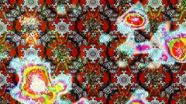 Şirin çiçekler. Çizgi çizimi kalıbı. Raster Moda kumaş deseni.