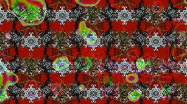 Raster düz çiçek çizim deseni. Hediye ambalaj kağıdı, tebrik kartları, posterler ve pankart tasarımı. Kırmızı renkte çiçekler.