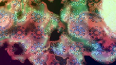 Raster illüstrasyonundaki çiçek desenli çizim. Kahverengi renkli çiçekler. Renkli Bahar Teması eskiz kalıbı. Düz Çiçek Elementleri Tasarımı.