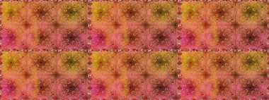 Soyut çiçek desensiz arkaplan. Raster deseni. Raster illüstrasyonu. Turuncu renklerde. Küçük çiçekte sevimli çiçek deseni var..