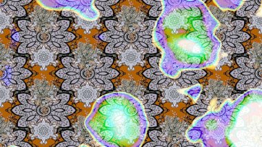 Eski usul küçük çiçekli şirin bir eskiz deseni. Moda arka planında parlak buketler. Kumaş, duvar kağıdı ve kağıt üzerine baskı yapmak için gelişen arka plan. Raster illüstrasyonu.