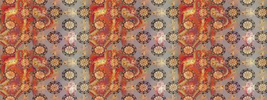 Ethnic Mandala ornament. Can be used for textile, greeting card, coloring book, phone case print. Indian floral paisley medallion pattern. Raster Henna tattoo style.