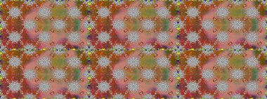 Yaprak ve çiçeklerin suluboya boyası, kahverengi renklerde pürüzsüz desen. Kahverengi renklerde bahar çiçekleri. Raster illüstrasyonu.