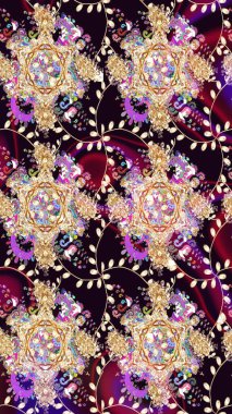 Şirin çiçek elementleri. Siyah renkli çiçekler. Raster illüstrasyonu. Çizim.