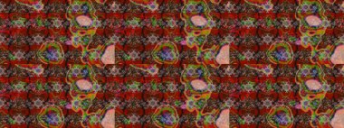 Düz Çiçek Elementleri Tasarımı. Renkli Bahar Teması eskiz kalıbı. Raster..