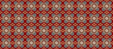 Kırmızı, gri ve kahverengi renklerde geleneksel, klasik, altın, pürüzsüz desen. Barok tarzında kusursuz bir doğulu süsü..