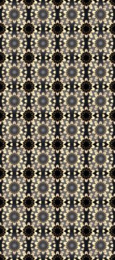 Geleneksel oryantasyon süsü. Kusursuz klasik raster grisi, bej, siyah ve altın desenli. Klasik vintage arkaplan.