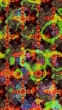 Çiçekli zambakların eskiz geçmişi. Çiçek tasarımı için inanılmaz bir kolaj cenneti tarzı. Parlak çiçekli kolaj çiçekleri siyahtır..