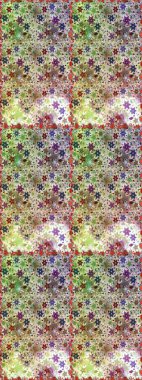 Raster illüstrasyonu. Çiçeklerle suluboya desenli çiçek deseni. Tarafsız ve bej renkli güzel tekstil.