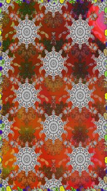 Kahverengi renkli çiçekler. Yumuşak, bahar çiçekli arka plan. Raster çiçek desenli ve çiçekli..