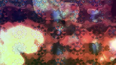 Küçük çiçekte güzel bir desen. Motley illüstrasyonu. Küçük renkli çiçekler. Çiçekli yaz çiçekleri. Moda baskıları için zarif bir şablon. Çizim.