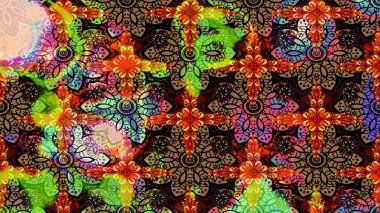 Raster illüstrasyonu. Egzotik çiçekler, botanik olarak parlak, klasik siyah renkler. Klasik tropikal doğal elementlerin suluboya seti.