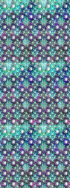 Birçok mor ve mavi soyut çiçekli tropik eskiz deseni. Varyete ve mavi raster çizimi. Küçük çiçekte sevimli çiçek deseni var..