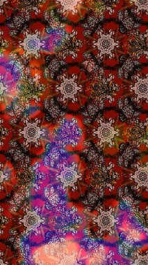 Çizim çiçek deseni duvar kağıdı, web sitesi arka planı, ambalaj kağıdı, davetiye, broşür, afiş veya web sitesi için kullanılabilir. Karalama elementleri. El çizimi Raster illüstrasyonu.