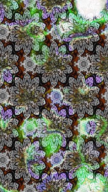 Gri renkli çiçekler. Elle boyanmış suluboya resim çizimi çiçekler ve bitkiler.