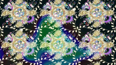 Gri renklerde bahar çiçekleri. Yaprak ve çiçeklerin suluboya resimleri, gri renkte çizimler. Raster illüstrasyonu.