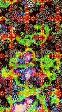 Yeşil renkli çiçekler. Renkli Bahar temalı eskiz kalıbı. Çiçekli çiçek deseni, suluboya. Düz Çiçek Elementleri Tasarım Raster illüstrasyonu.