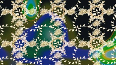 Gri renkli çiçekler. El çizimi çiçekli soyut çizim kalıbı. Raster illüstrasyonu.