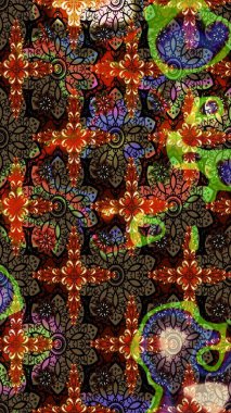 Renkli Bahar Teması eskiz kalıbı. Düz Çiçek Elementleri Tasarımı. Kahverengi renkli çiçekler. Çiçekle çizim deseni.