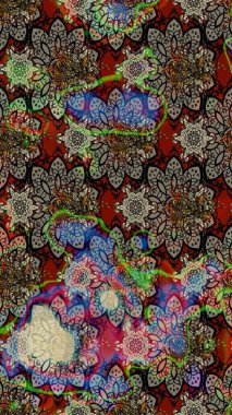 Modaya uygun kumaş deseni. Tony 'nin kumaş kalıbını çiz. Raster illüstrasyonu. Küçük çiçekte sevimli çiçek deseni var..