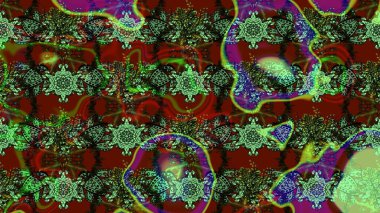 Çiçekli çizim şekli. Yeşil renkli çiçekler. Renkli Bahar Teması eskiz kalıbı. Düz Çiçek Elementleri Tasarımı.