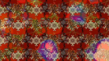 Kahverengi renkte çiçekli çiçek deseni. Suluboya tarzında kahverengi renkte çiçekler.