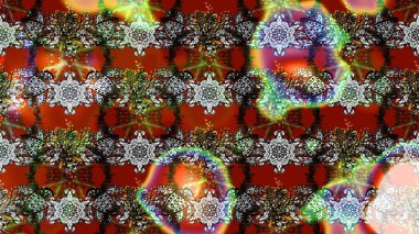 Çiçekli karalama şeklinde Raster çiçek deseni. Yumuşak, bahar çiçekli arka plan. Kahverengi renkte çiçekler.