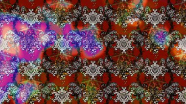 Sevimli çiçek raster deseni. Kahverengi renkli çiçekler. Sketch Colour Spring Theme eskiz kalıbı. Düz Çiçek Elementleri Tasarımı.