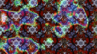 Çiçek ve yapraklı çiçek deseni. Küçük çiçekli şirin bir desen. Raster illüstrasyonu.