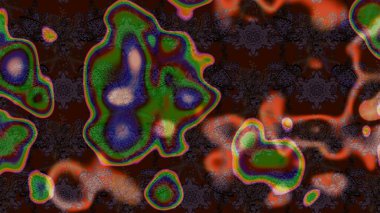 Kahverengi üzerine çiçekler. Eskiz arkaplan modeli. Suluboya, elle çizilmiş. Raster stoku.