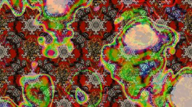 Sevimli çiçek raster deseni. Kahverengi renkli çiçekler. Renkli Bahar Teması eskiz kalıbı. Düz Çiçek Elementleri Tasarımı.