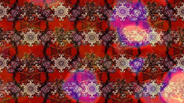 Raster illüstrasyonundaki çiçek desenli çizim. Kahverengi renkli çiçekler. Renkli Yaz Temalı eskiz kalıbı. Düz Çiçek Elementleri Tasarımı.