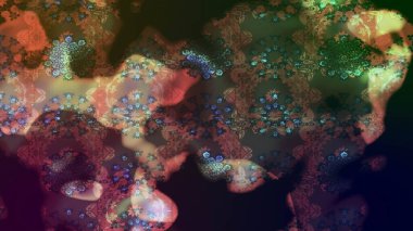 Klasik çiçek tasarımı elementleri. Kahverengi kıvırcık çiçekler kahverengi renklerde şekillenir. Raster illüstrasyonu.