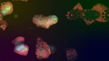 Klasik çiçek tasarımı elementleri. Gri kıvırcık çiçekler gri renkte şekillenir. Raster illüstrasyonu.