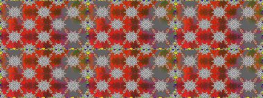 Raster Hip kumaş deseni. Kusursuz Vintage Çiçek Deseni.