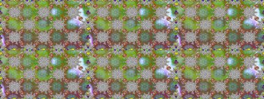 Çiçeklerle suluboya desenli çiçek deseni. Raster illüstrasyonu. Yeşil ve gri renkli güzel tekstil.