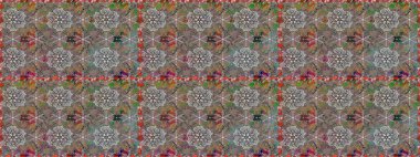 Raster illüstrasyonu. Güzel kumaş deseni. Bahar çiçekli, dikişsiz çiçek deseni..