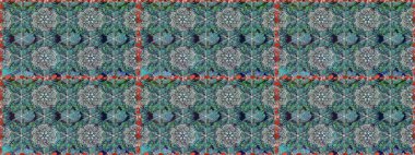 Raster illüstrasyonunda kusursuz çiçek deseni. Suluboya tarzında mavi renkte çiçekler.