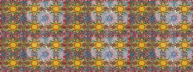 Eski usul. Raster illüstrasyonu. Kumaş, tekstil, duvar kağıdı baskısı için. Tomurcukları çiçek olan sevimli bir çiçek deseni. Eskiz geçmişi. Raster..