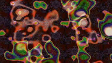 Raster illüstrasyonundaki çiçek desenli çizim. Kahverengi renkli çiçekler. Renkli Bahar Teması eskiz kalıbı. Düz Çiçek Elementleri Tasarımı.