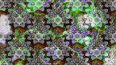 Elle boyanmış suluboya resim çizimleri, çiçekler ve bitkiler. Gri renkli çiçekler.