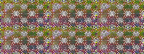 Düz Çiçek Elementleri Tasarımı. Raster illüstrasyonu. Gri renkli çiçekler. Asya tekstil tarzında. Renkli Bahar Temalı Kusursuz Arkaplan. Kusursuz çiçek deseni.