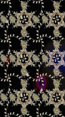 Çiçekli karalama şeklinde Raster çiçek deseni. Nazik, narin çiçek arkaplanı. Siyah renkte çiçekler.