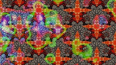 Raster düz çiçek çizim deseni. Hediye ambalaj kağıdı, tebrik kartları, posterler ve pankart tasarımı. Kahverengi renkte çiçekler.