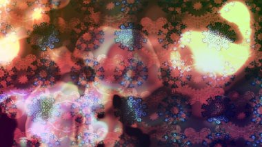 Sevimli çiçek raster deseni. Modaya uygun kumaş deseni. Renkli Yaz Temalı eskiz kalıbı. Düz Çiçek Elementleri Tasarımı.