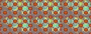 Rasterleştirme Trendy kumaş deseni. Şirin çiçekler. Kesintisiz çizgi deseni.