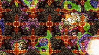 Çiçekli eskiz çizimi. Kahverengi renkli çiçekler. Renkli Yaz Temalı eskiz kalıbı. Düz Çiçek Elementleri Tasarımı.