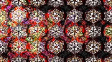 Raster düz çiçek çizim deseni. Hediye ambalaj kağıdı, tebrik kartları, posterler ve pankart tasarımı. Siyah renkte çiçekler.