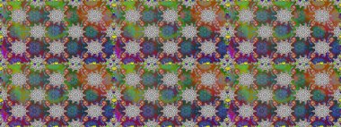 Şatafatlı bahar bahçesi dokusu. Çiçek deseni. Raster illüstrasyonu. Gri renkli çiçekler. Gri renklerde desensiz çiçek.