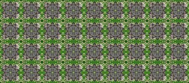 Kusursuz klasik raster yeşili, bej, gri ve altın desenli. Geleneksel oryantasyon süsü. Klasik vintage arkaplan.